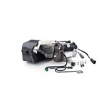 Kompresor zawieszenia Range Rover Sport (z VDS) z obudową oraz zestawem dolotu i wyjścia powietrza (2010-2013) LR061663